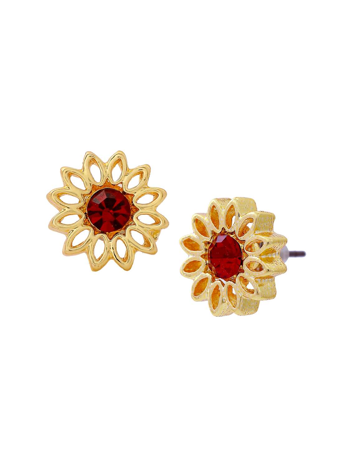 red metal studs earring - 17542896 - Standard Image - 2
