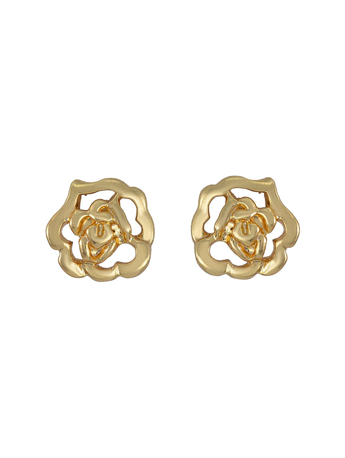 gold metal studs earring - 17542899 - Standard Image - 2