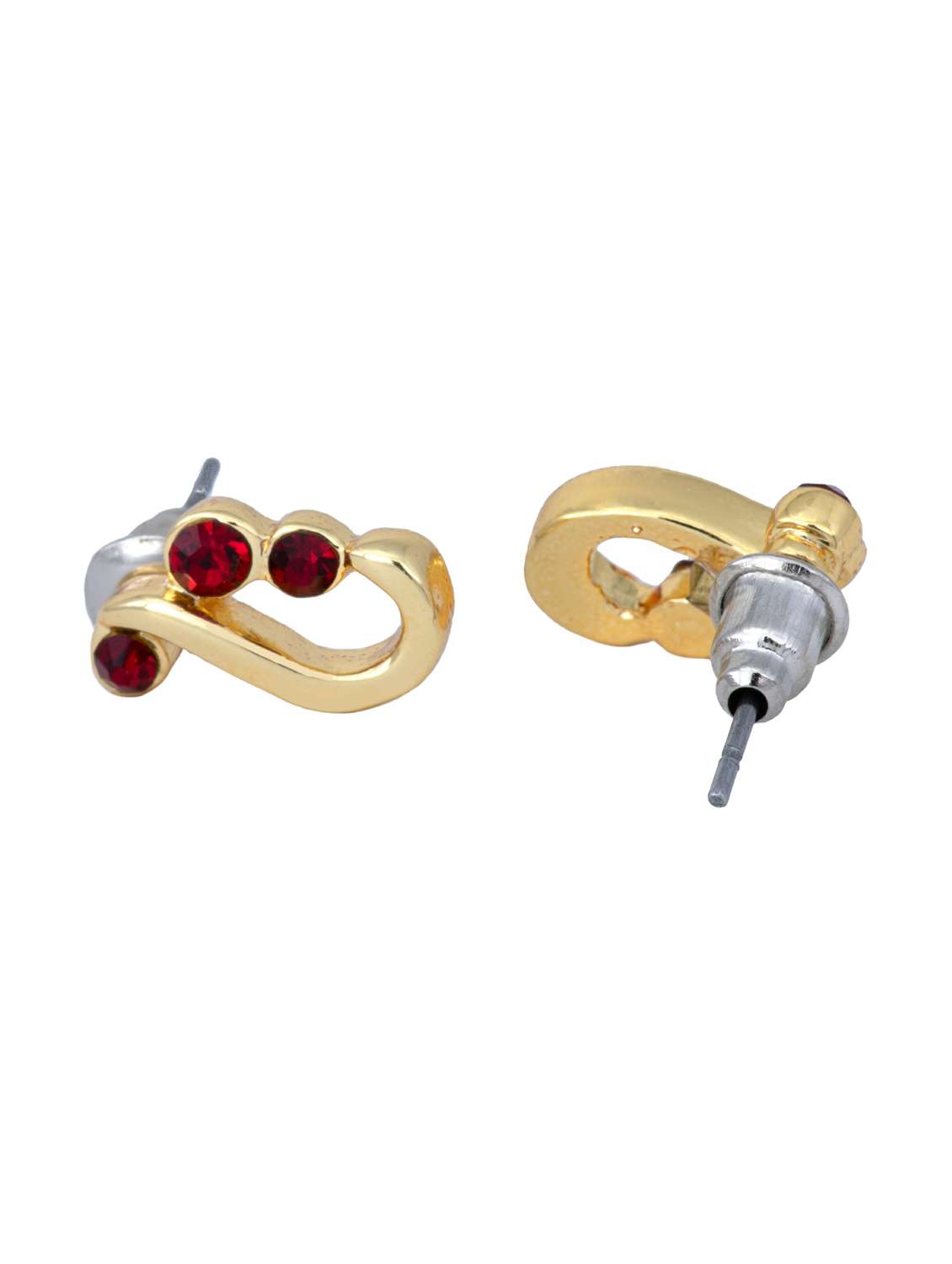 red metal studs earring - 17542911 - Standard Image - 2