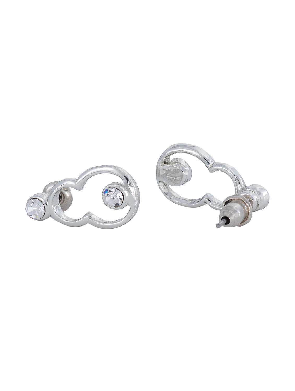 silver metal studs earring - 17542912 - Standard Image - 2