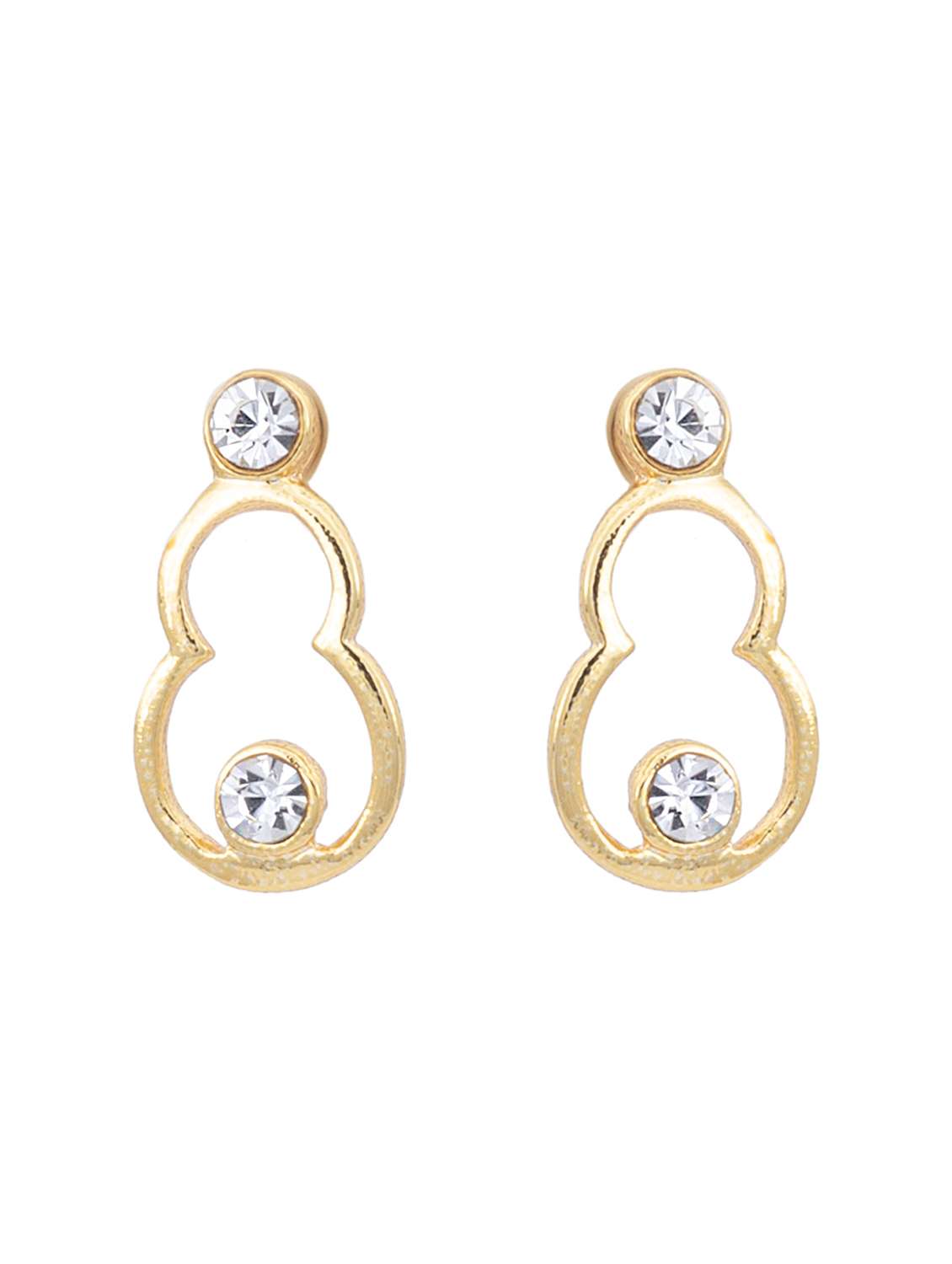 gold metal studs earring - 17542913 -  Standard Image - 2