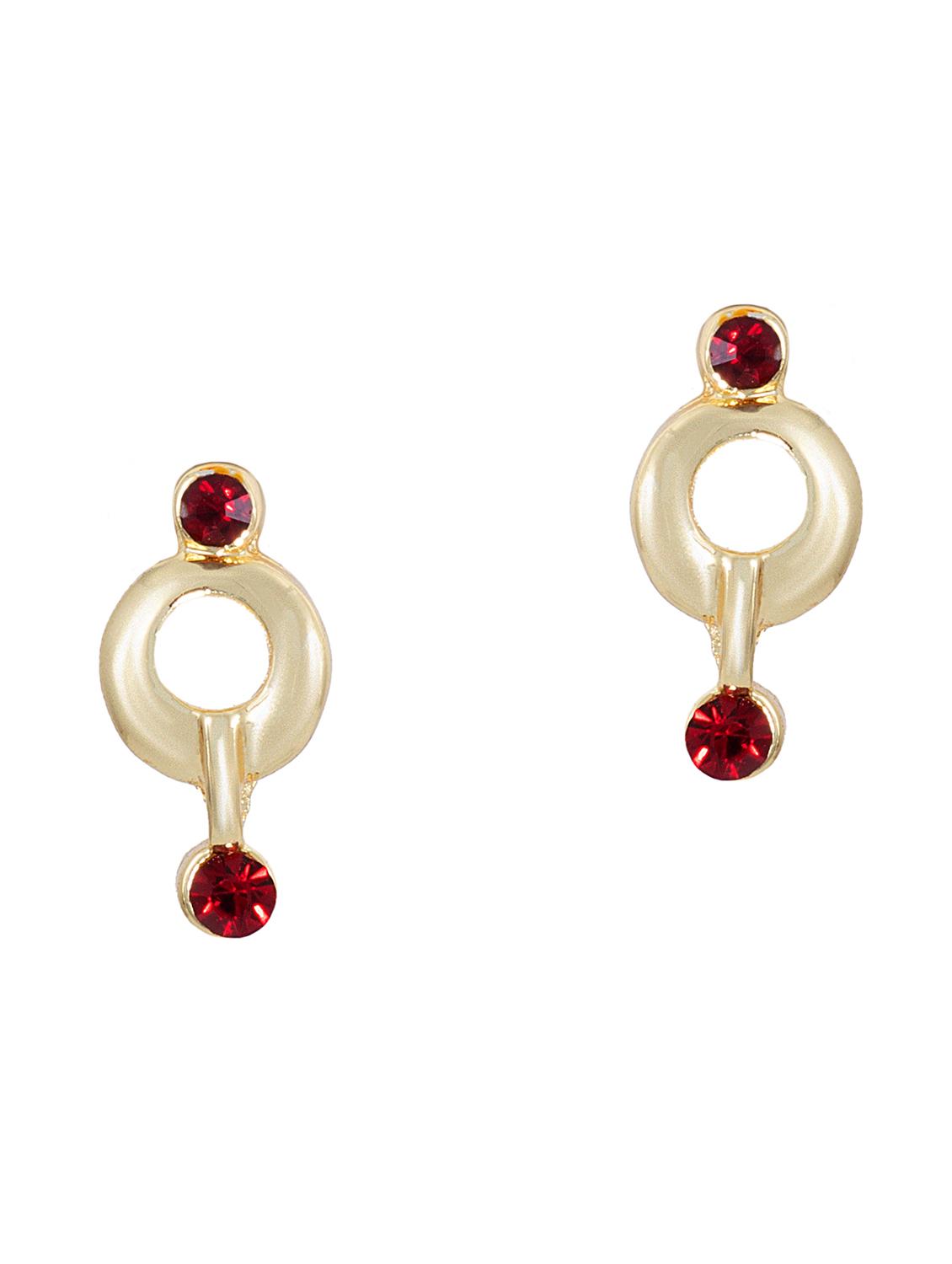 red metal studs earring - 17542917 - Standard Image - 2