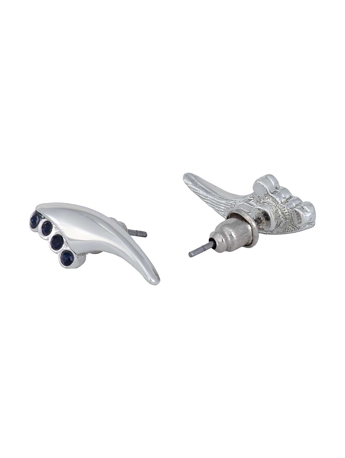 blue metal studs earring - 17542918 - Standard Image - 2