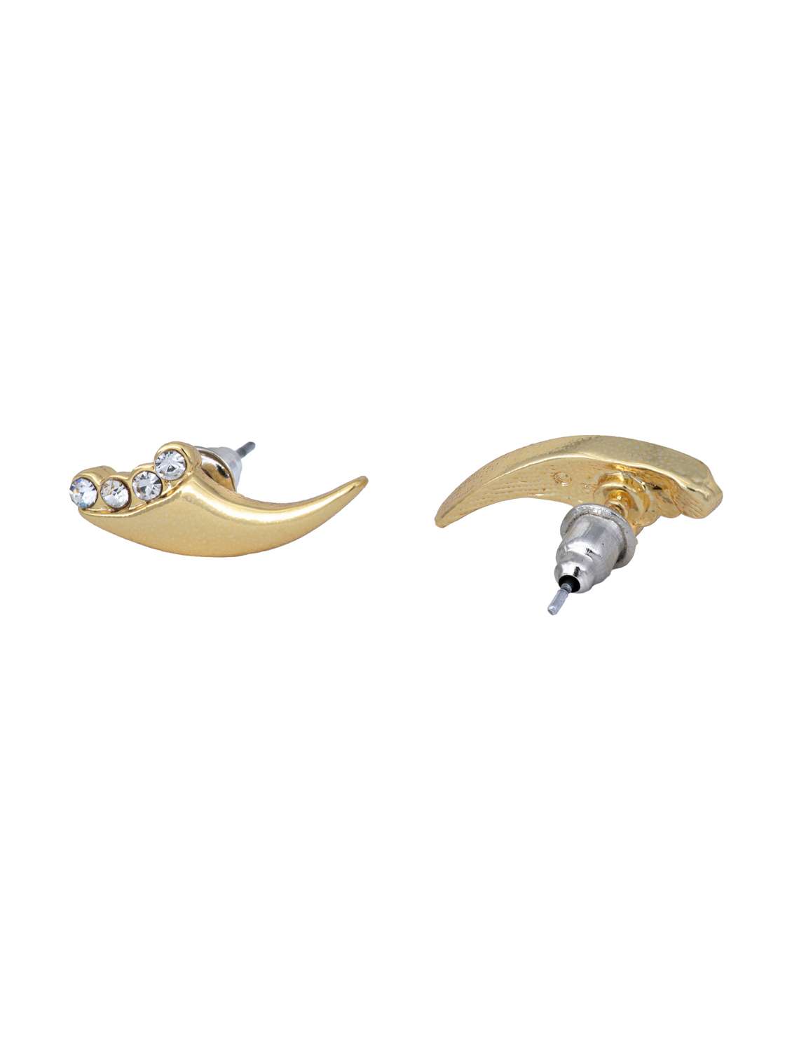 gold metal studs earring - 17542919 - Standard Image - 2