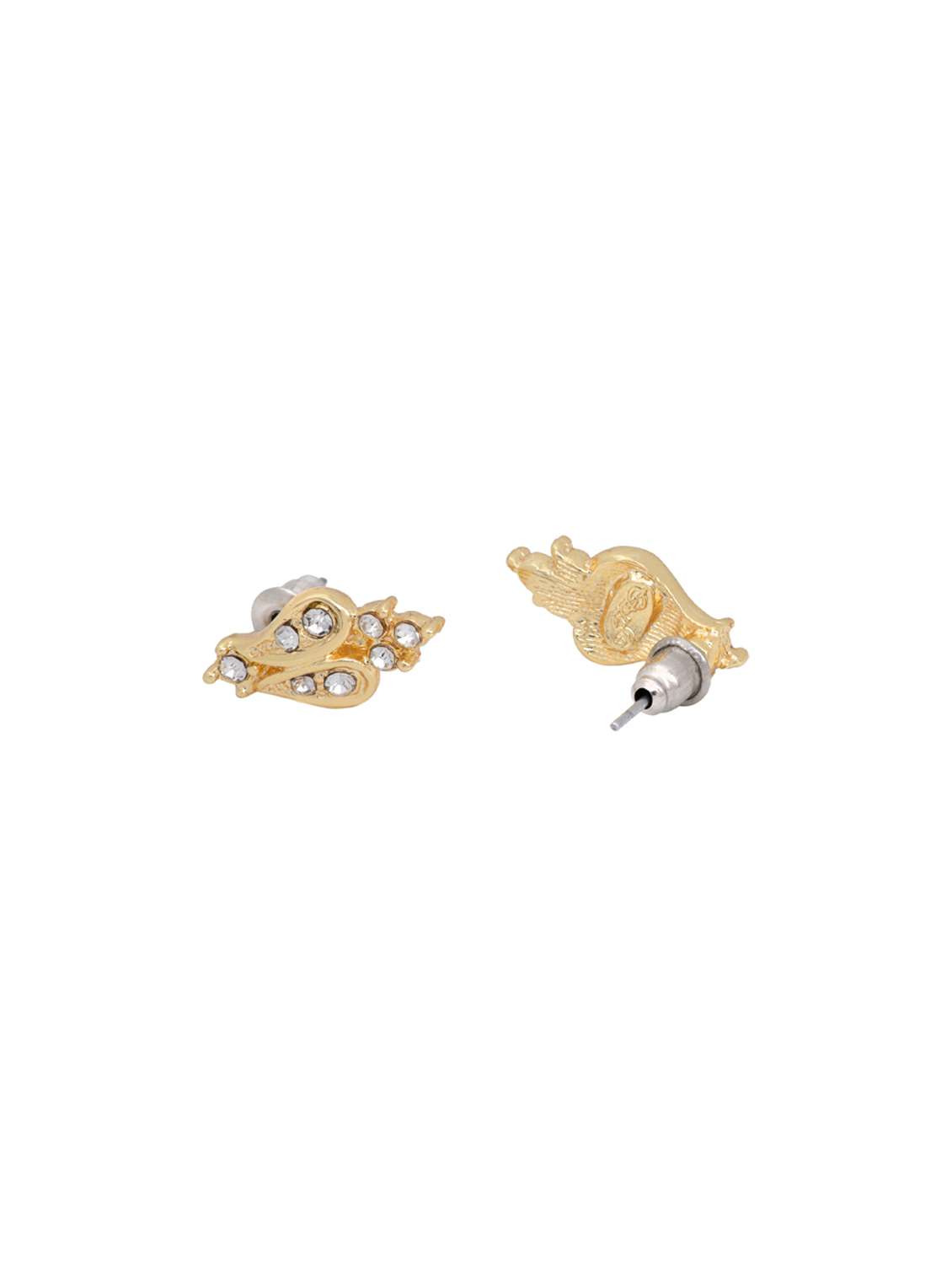 gold metal studs earring - 17542921 - Standard Image - 2