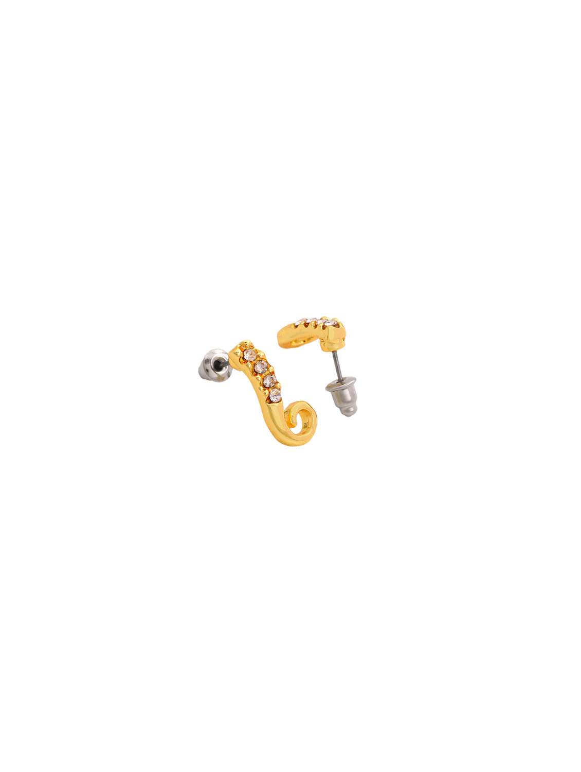 gold metal studs earring - 17542922 -  Standard Image - 2