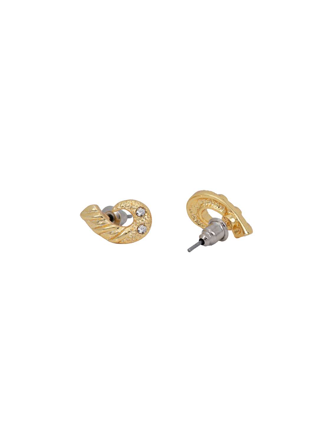 gold metal studs earring - 17542923 -  Standard Image - 2