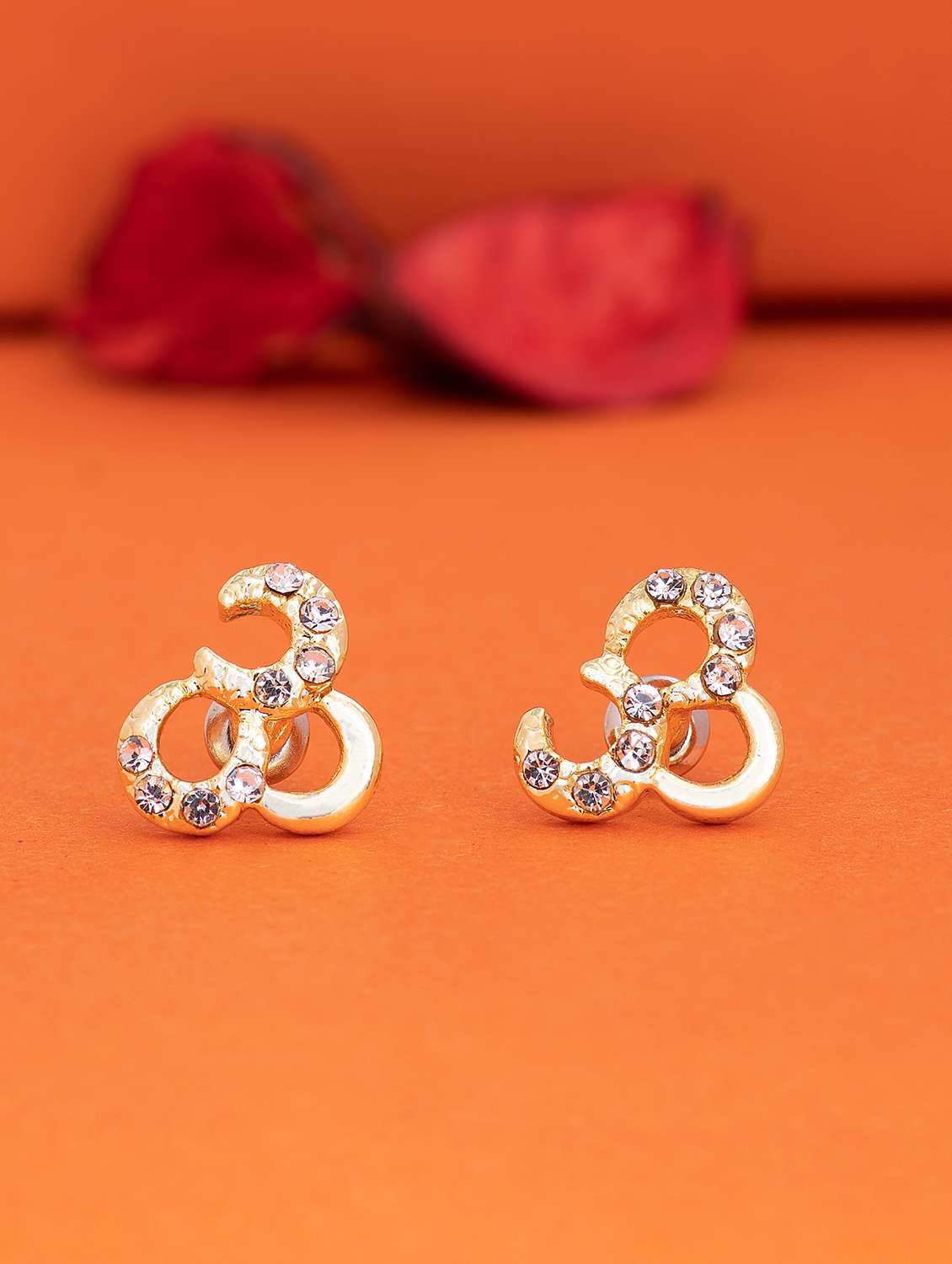 silver metal studs earring