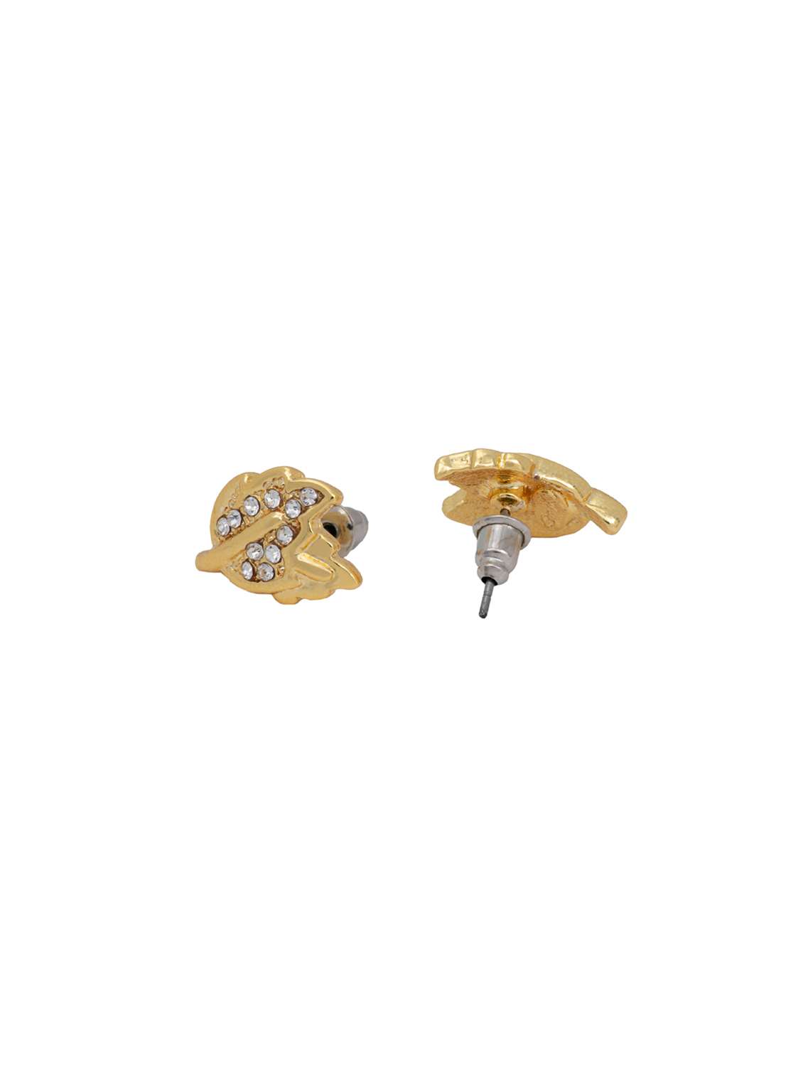 gold metal studs earring - 17542927 -  Standard Image - 2