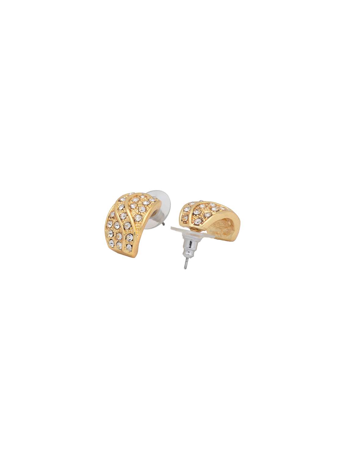 gold metal studs earring - 17542937 - Standard Image - 2