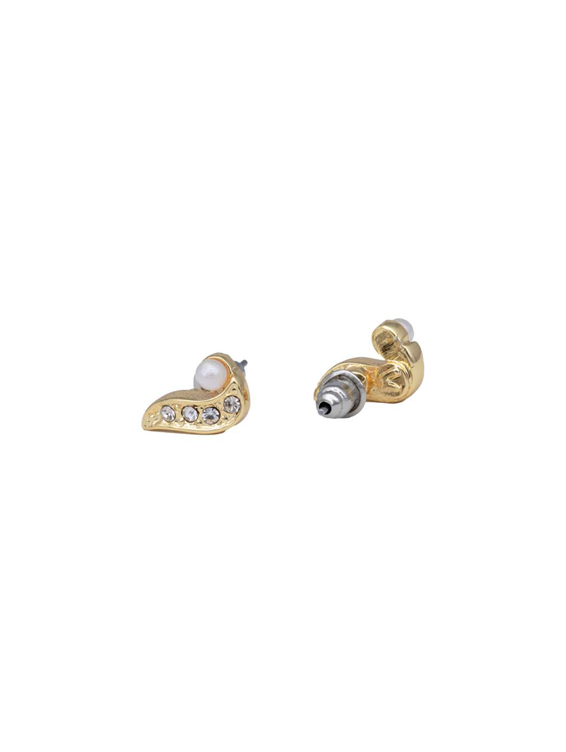 gold metal studs earring - 17542943 - Standard Image - 2