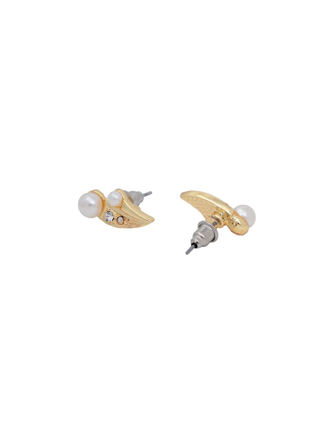 gold metal studs earring - 17542944 - Standard Image - 2