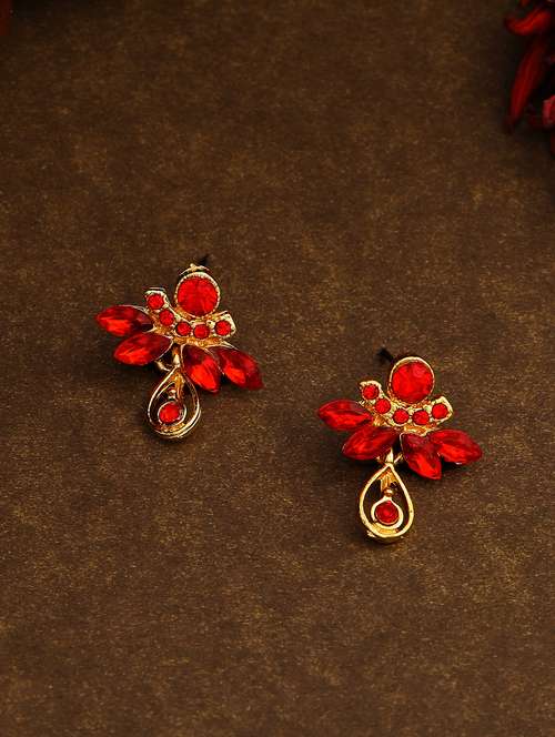 red metal drop earring - 17542955 -  Standard Image - 0