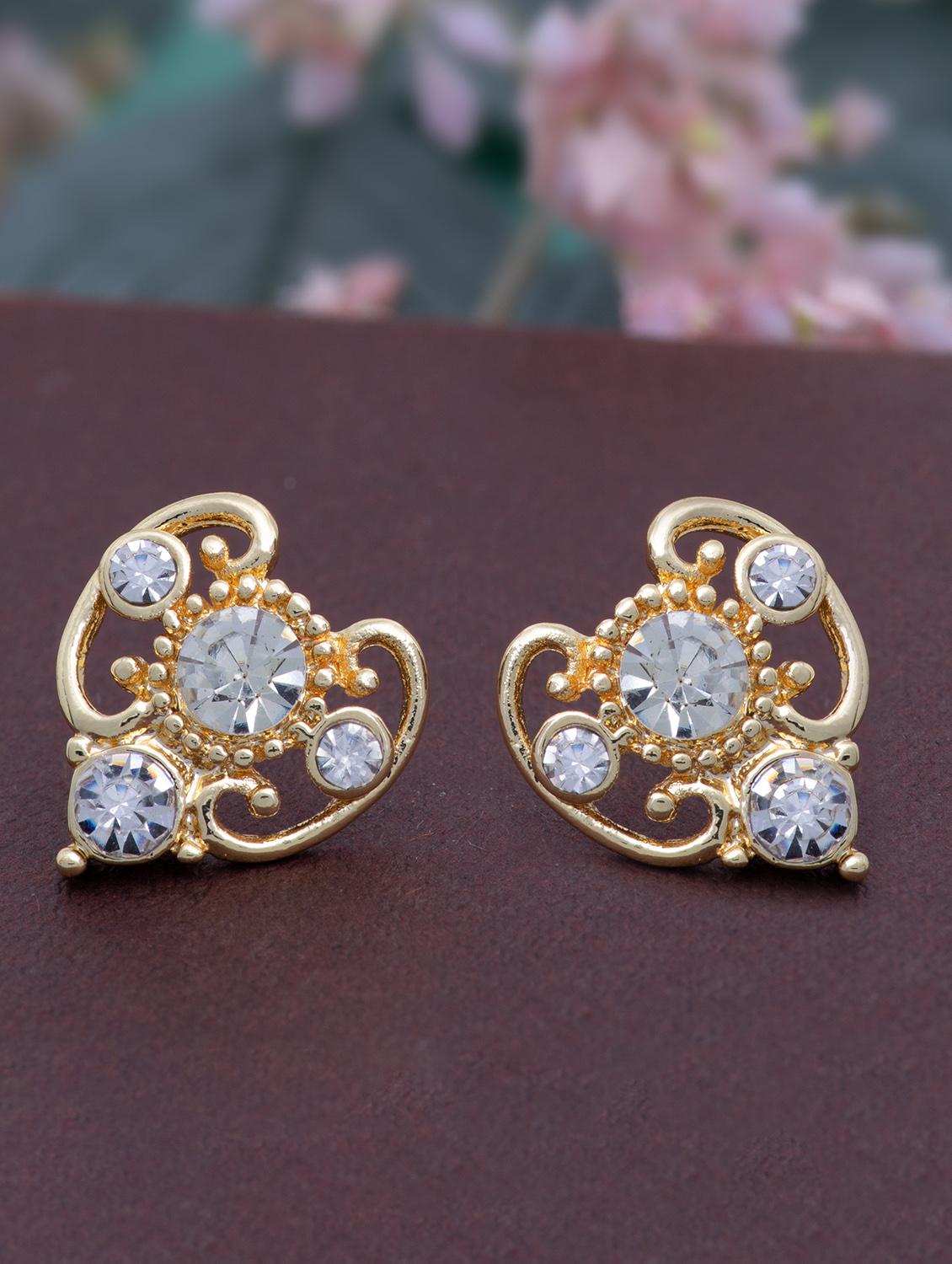 gold metal studs earring - 17542969 - Zoom Image - 0