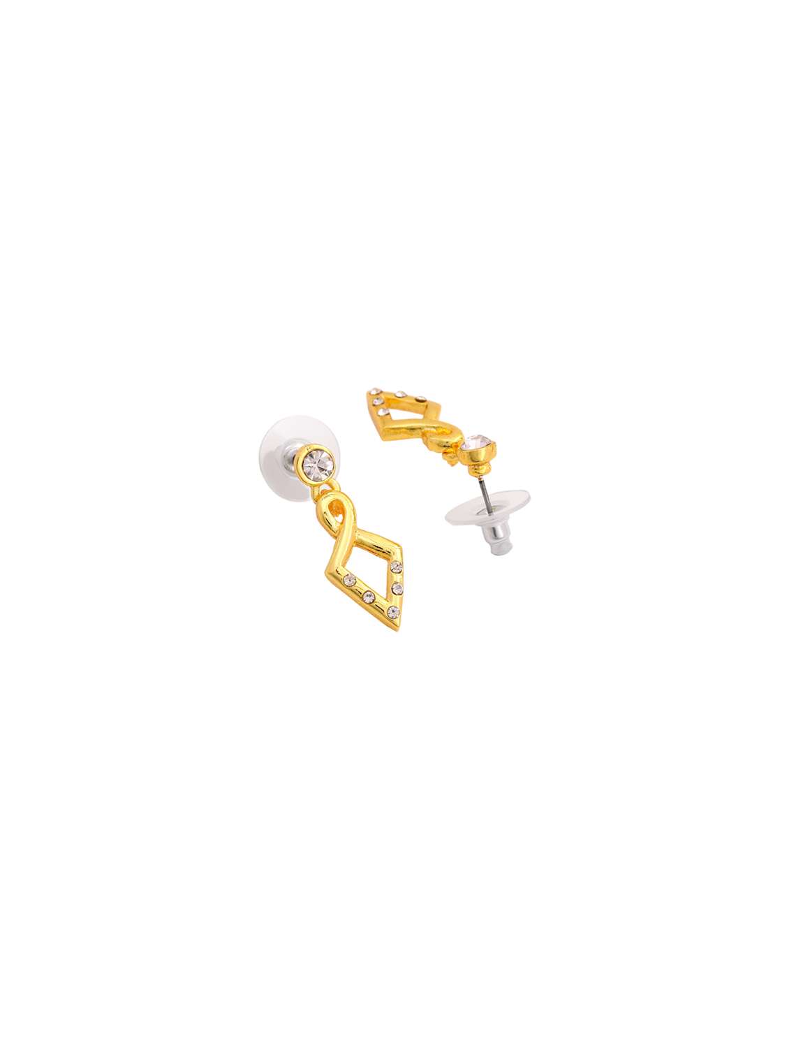 gold metal drop earring - 17542978 -  Standard Image - 2