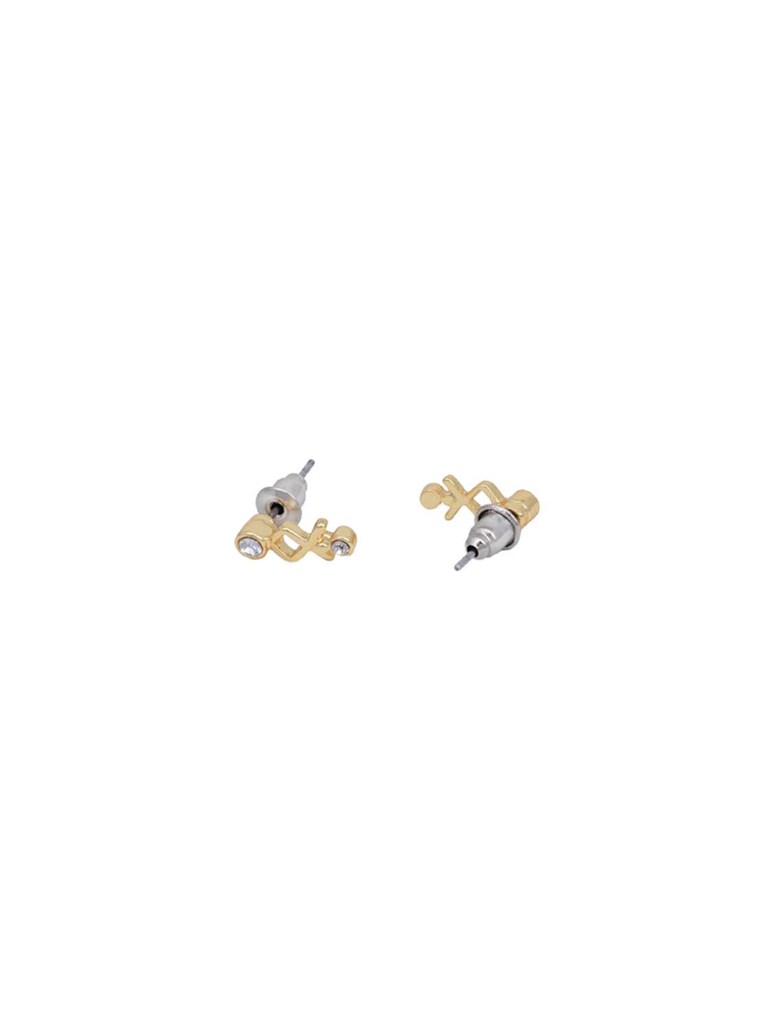 gold metal studs earring - 17542982 - Standard Image - 2