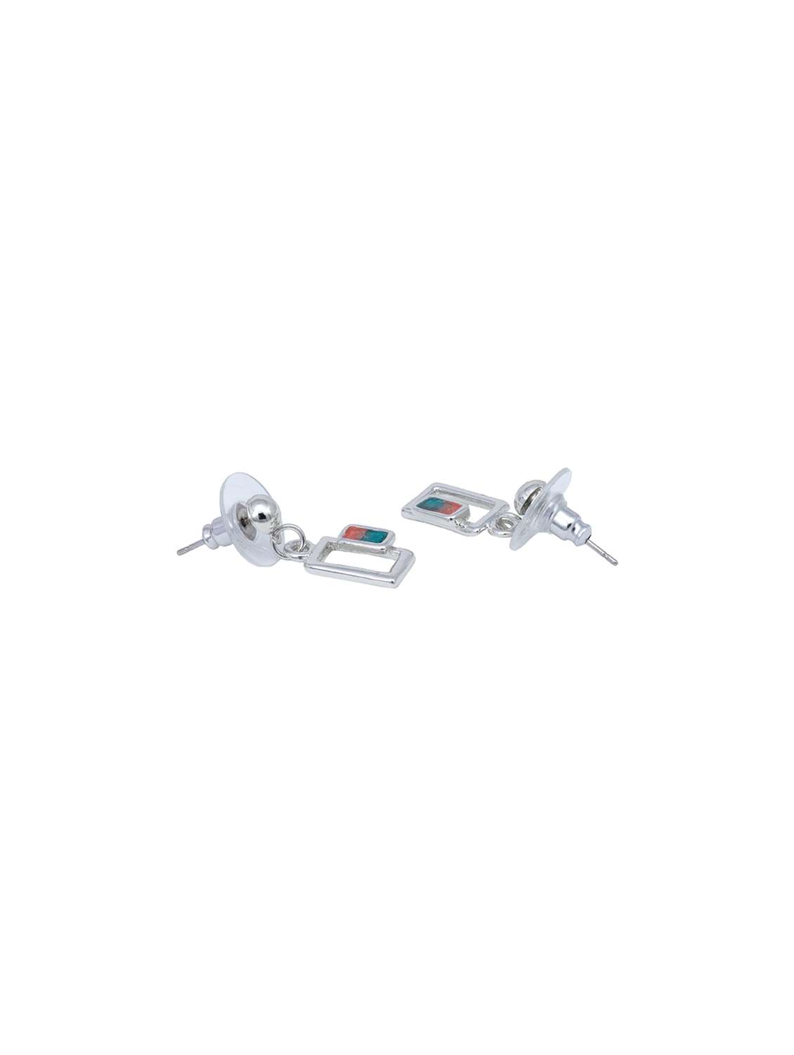 silver metal drop earring - 17542990 -  Standard Image - 2