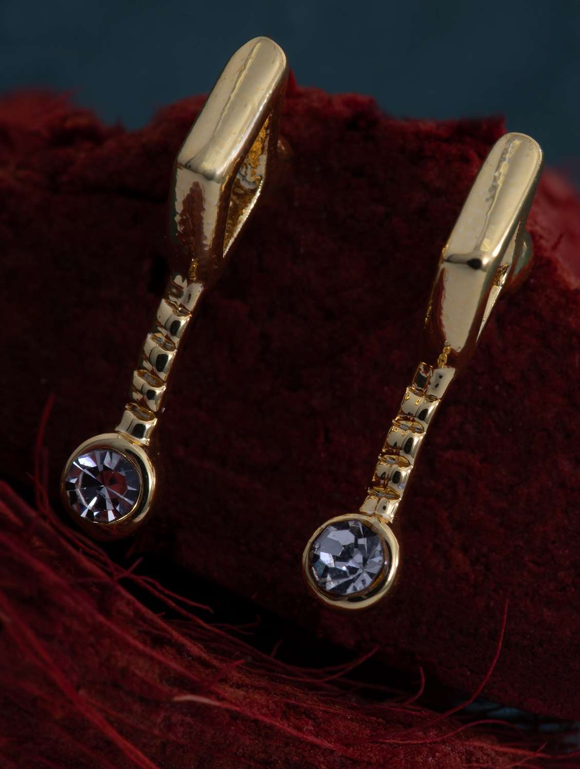 purple metal studs earring