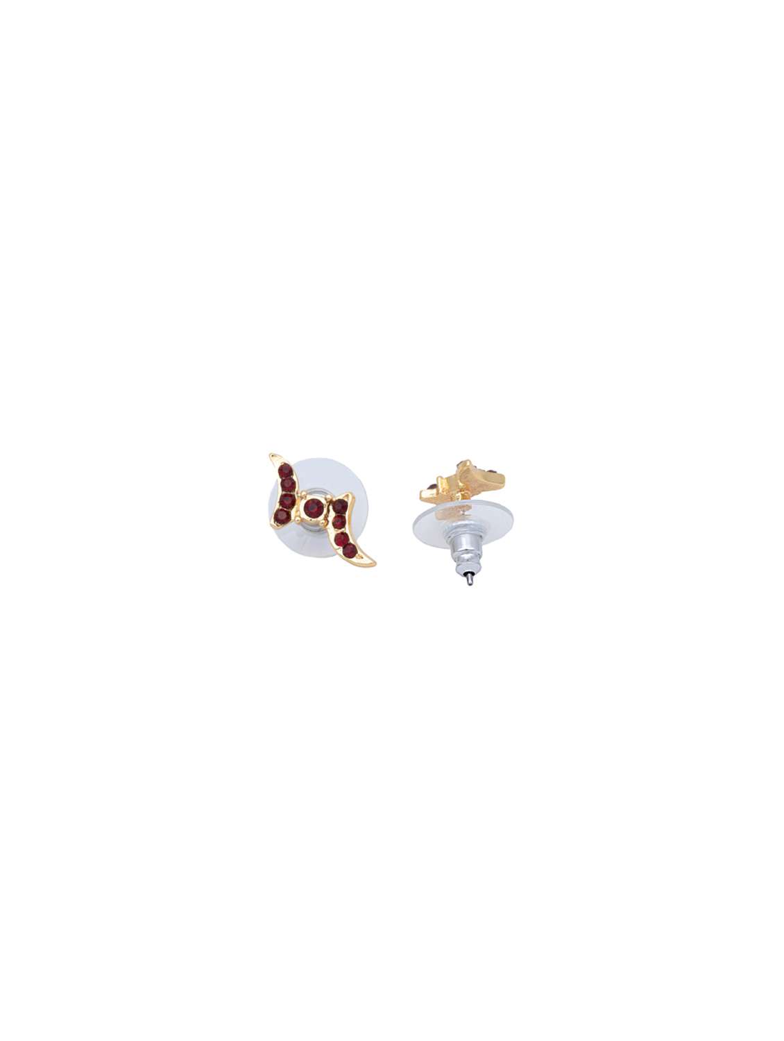 white metal studs earring - 17542998 -  Standard Image - 2