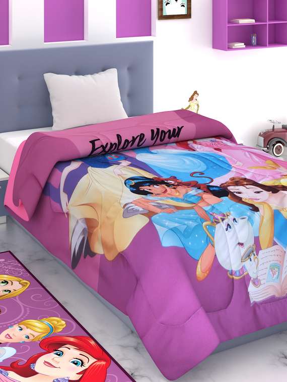 athom trendz disney princess  kids comforter 300 gsm 135x220 cm