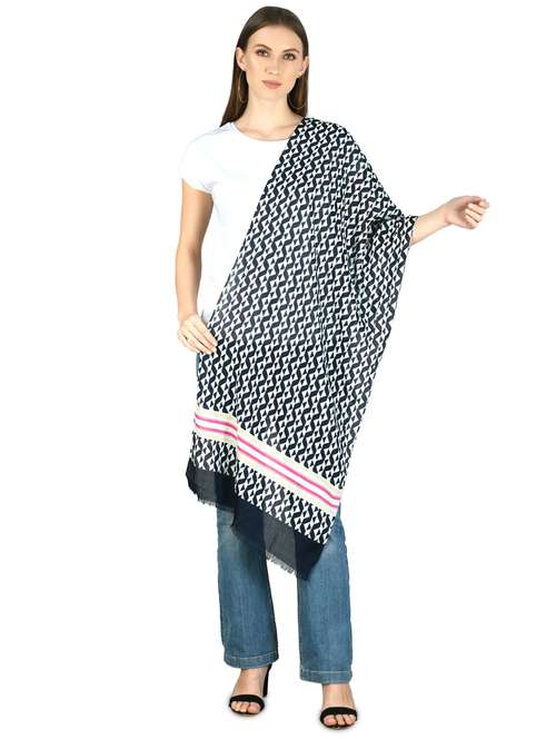 black viscose stole - 17544386 - Standard Image - 0