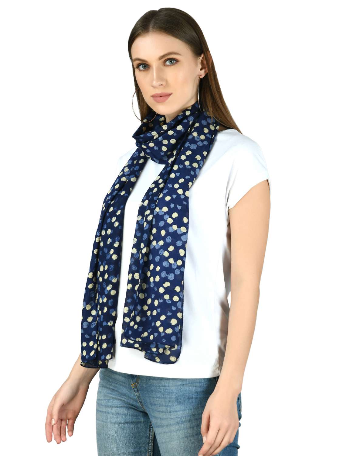 blue viscose stole - 17544390 -  Standard Image - 2