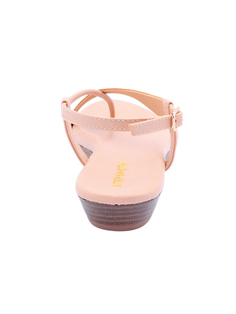 pink leatherette back strap sandals - 17544448 - Standard Image - 2