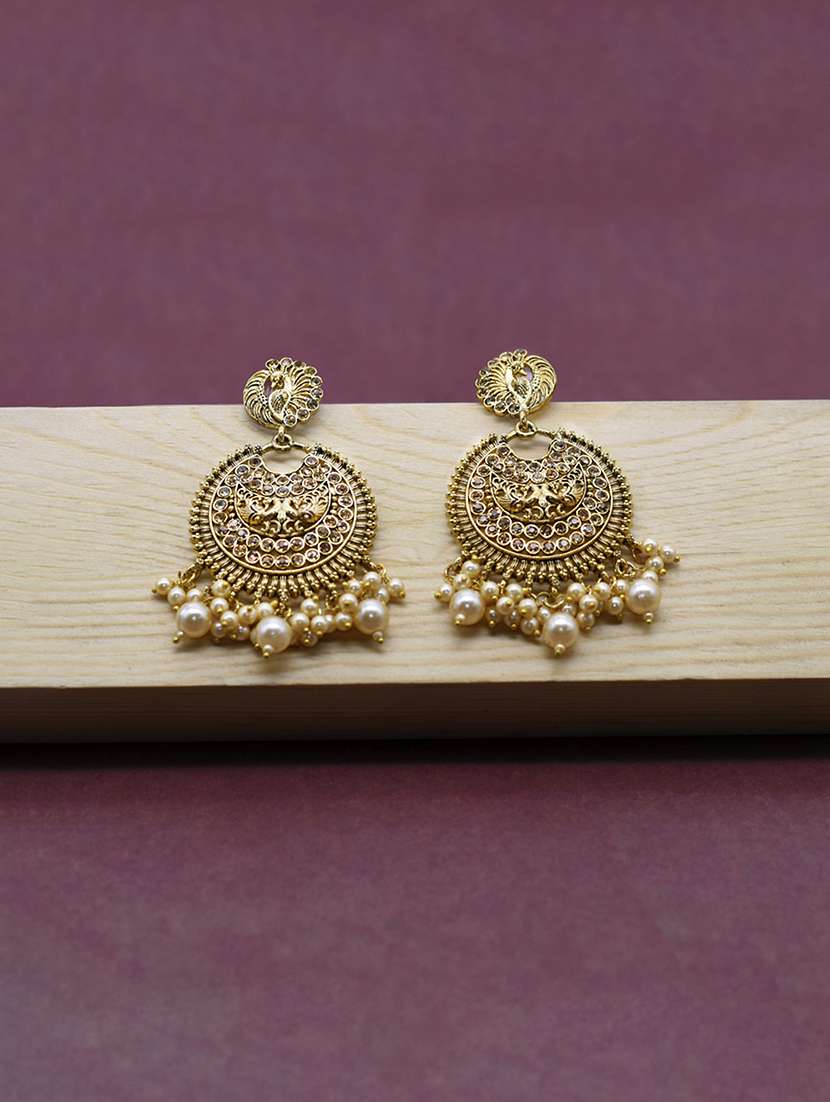 gold metal drop earring