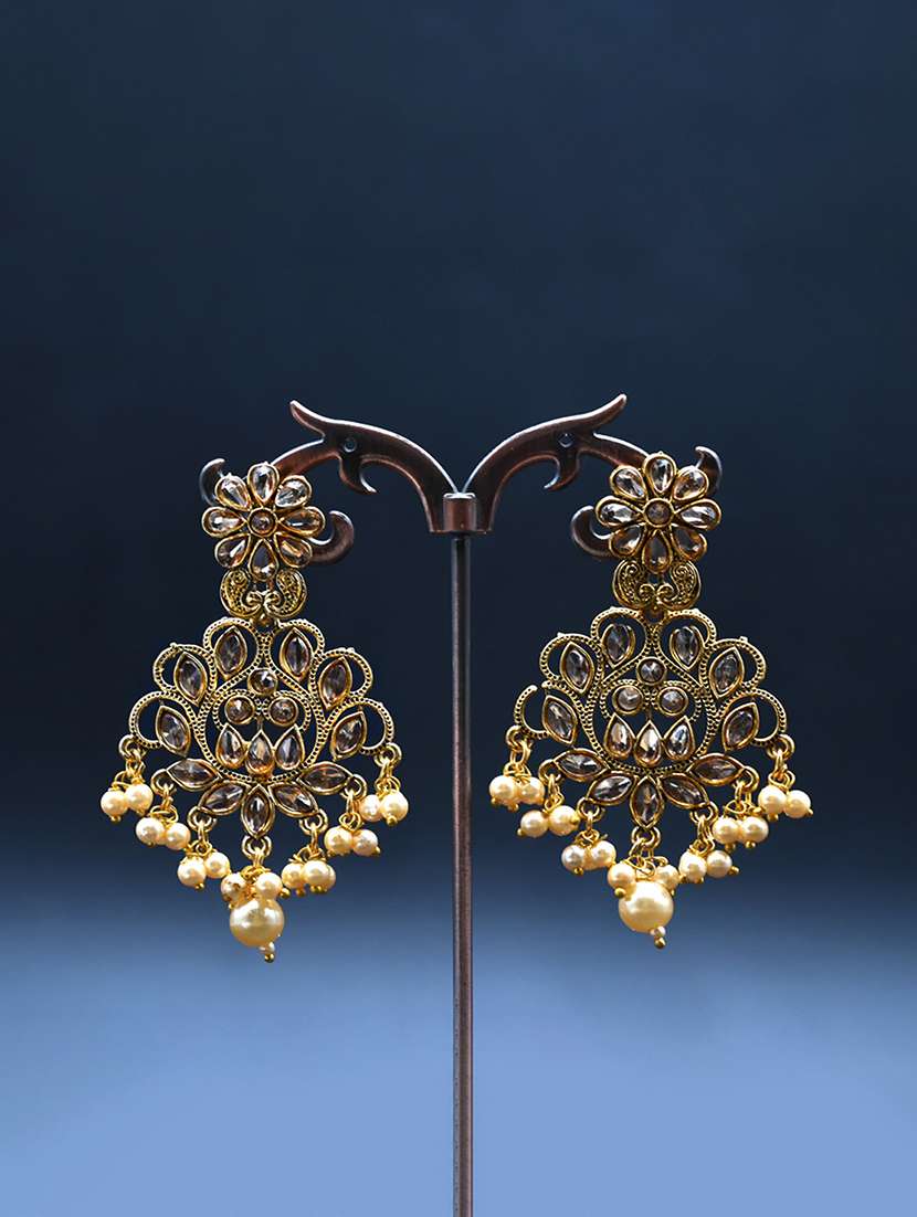gold metal drop earring