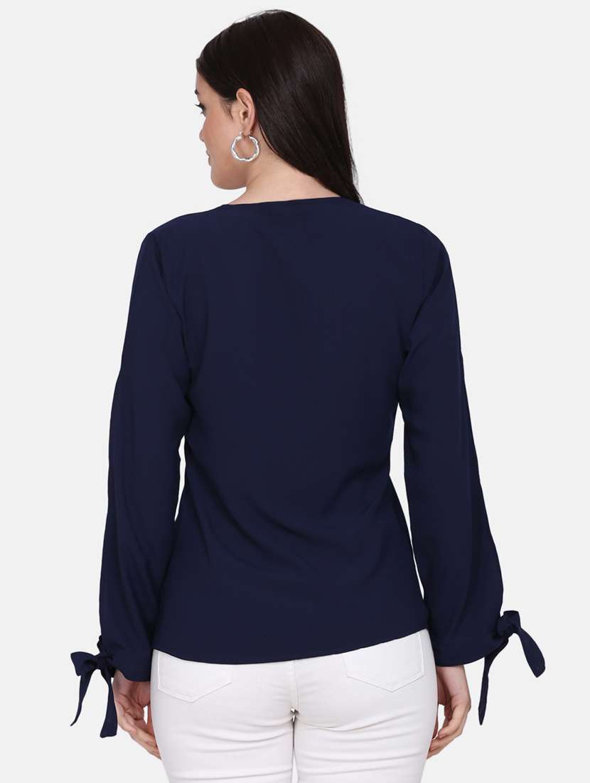 women's straight v neck top - 17545655 -  Standard Image - 2