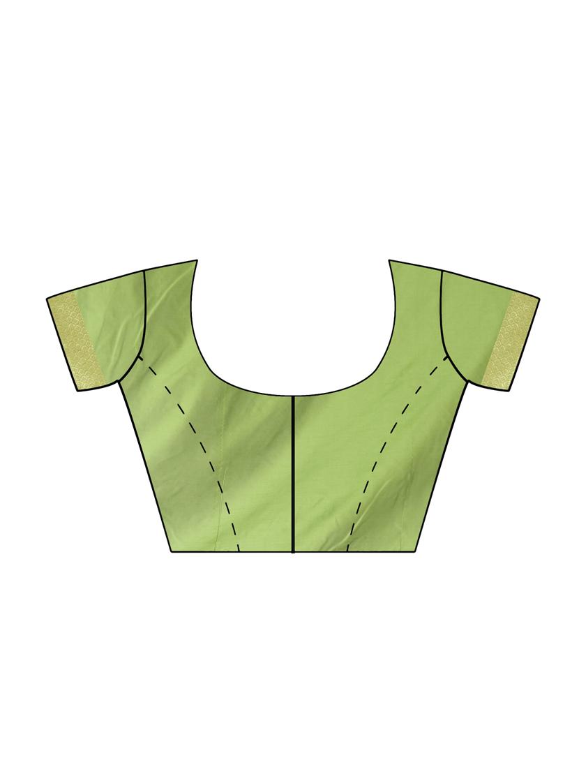 olive. art silk banarasi saree with blouse - 17545824 - Standard Image - 2