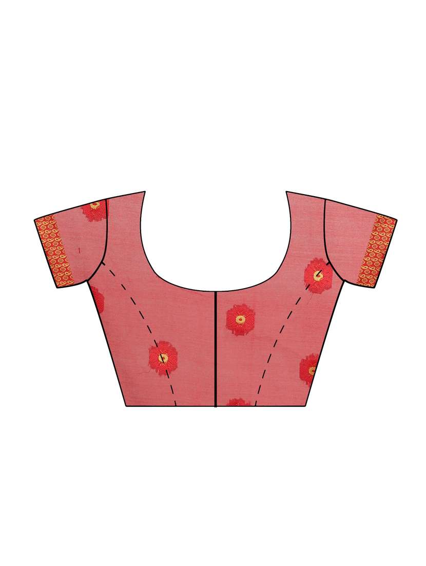 navy cotton blend banarasi saree with blouse - 17545841 -  Standard Image - 2