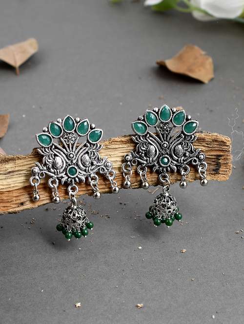 green brass drop earring - 17546053 -  Standard Image - 0