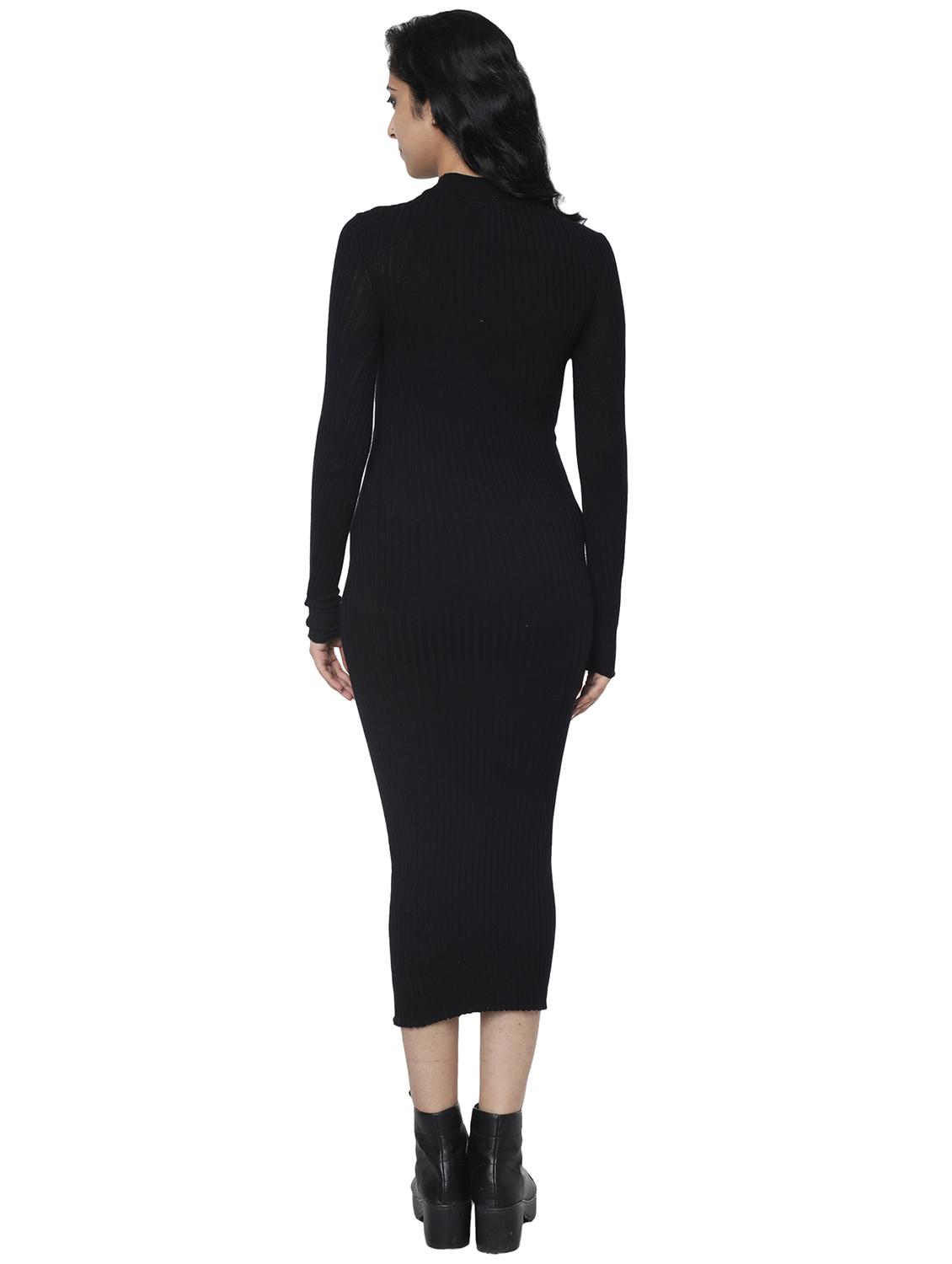 long sleeved solid bodycon dress - 17546148 - Standard Image - 2