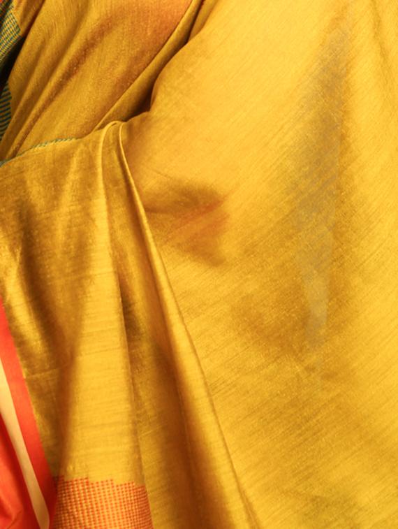 mustard baluchari saree - 17546997 - Standard Image - 2