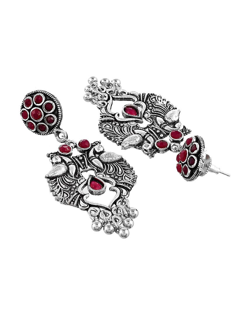 silver brass drop earring - 17547295 - Standard Image - 2