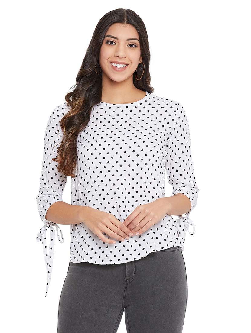women's straight round neck top
