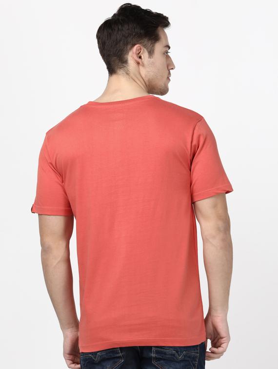 peach solid t-shirt - 17548044 - Standard Image - 2