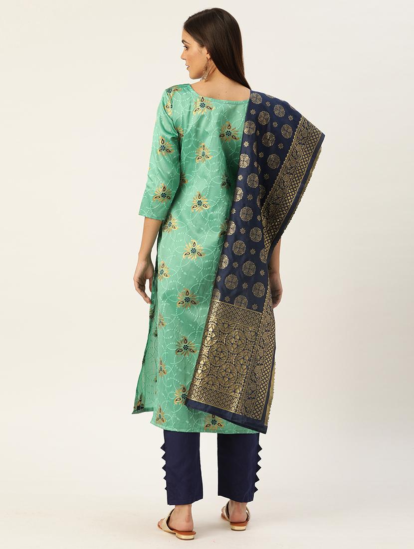 zari work unstitched suit - 17548843 - Standard Image - 2