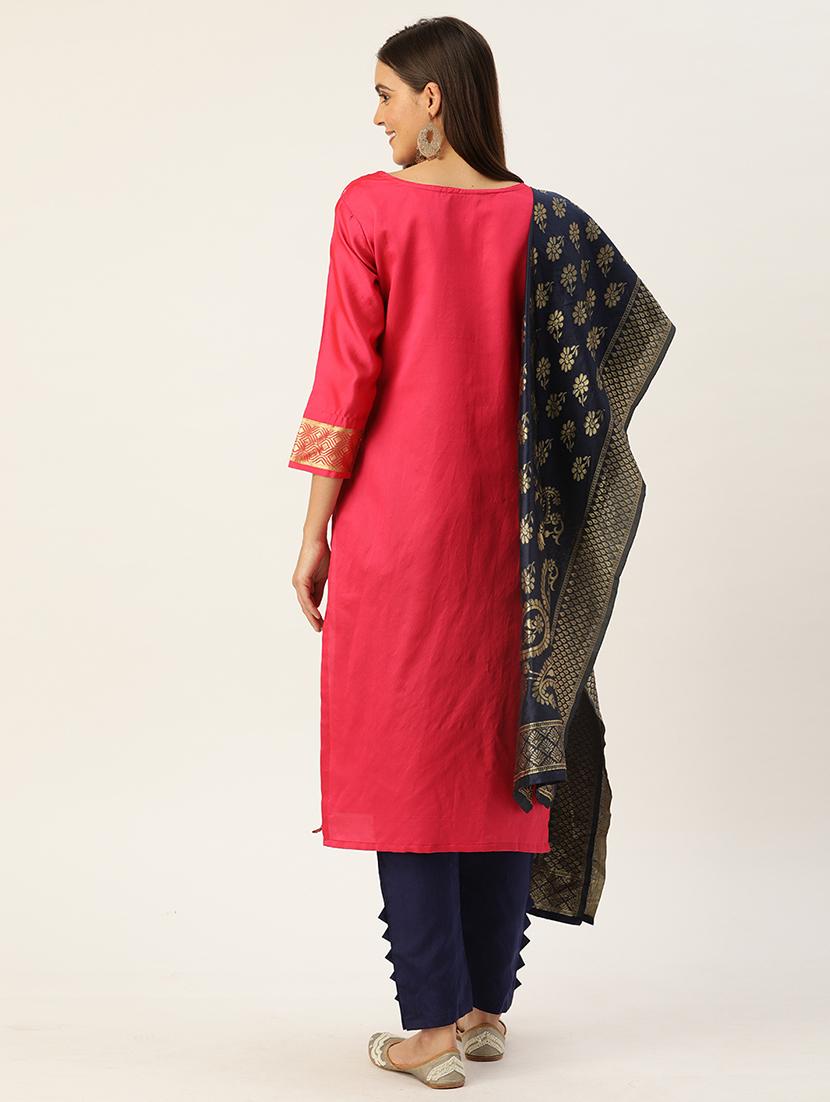 zari work unstitched suit - 17548849 - Standard Image - 2