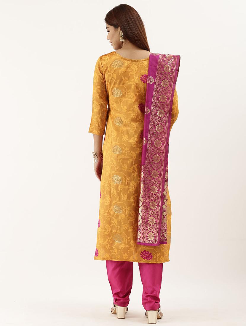 zari work unstitched suit - 17548850 - Standard Image - 2