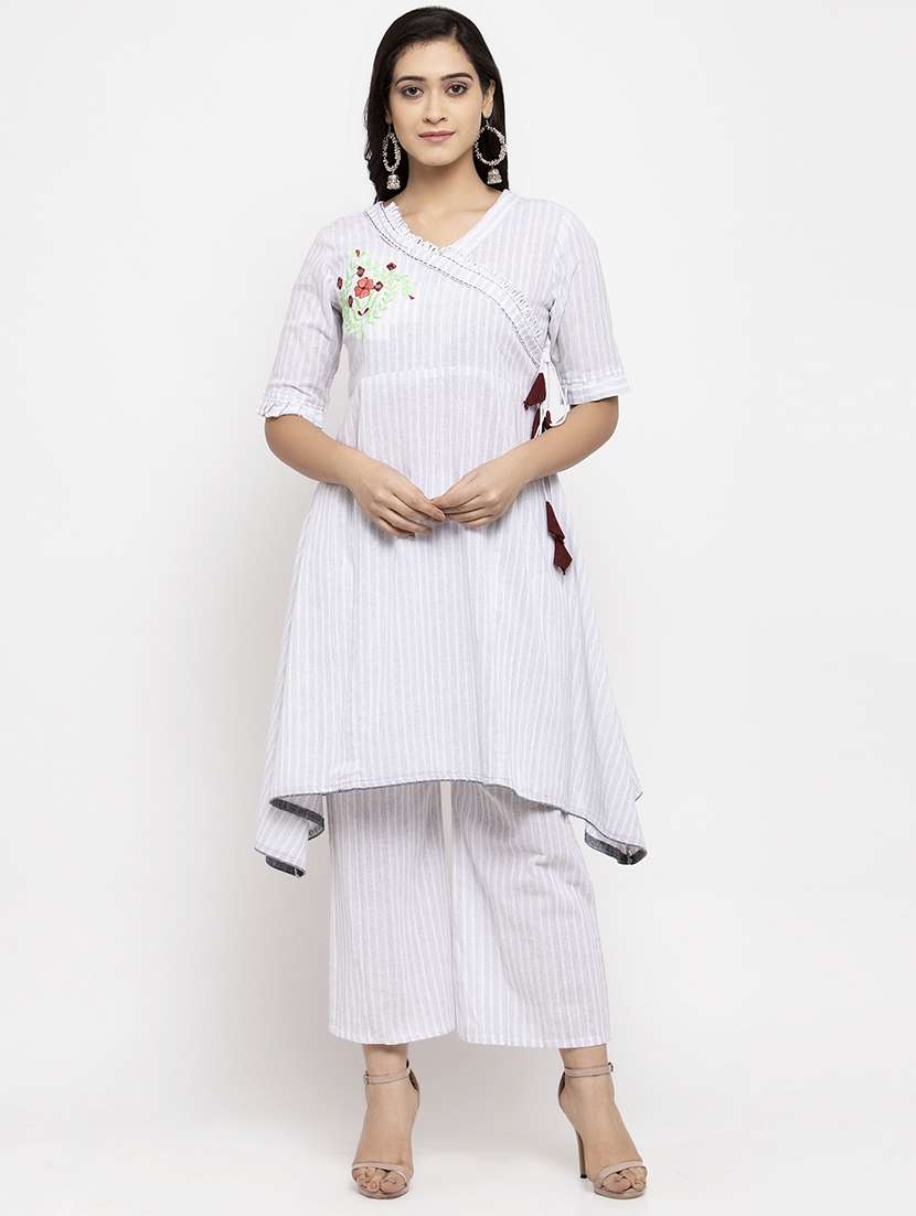 striped kurta palazzo set