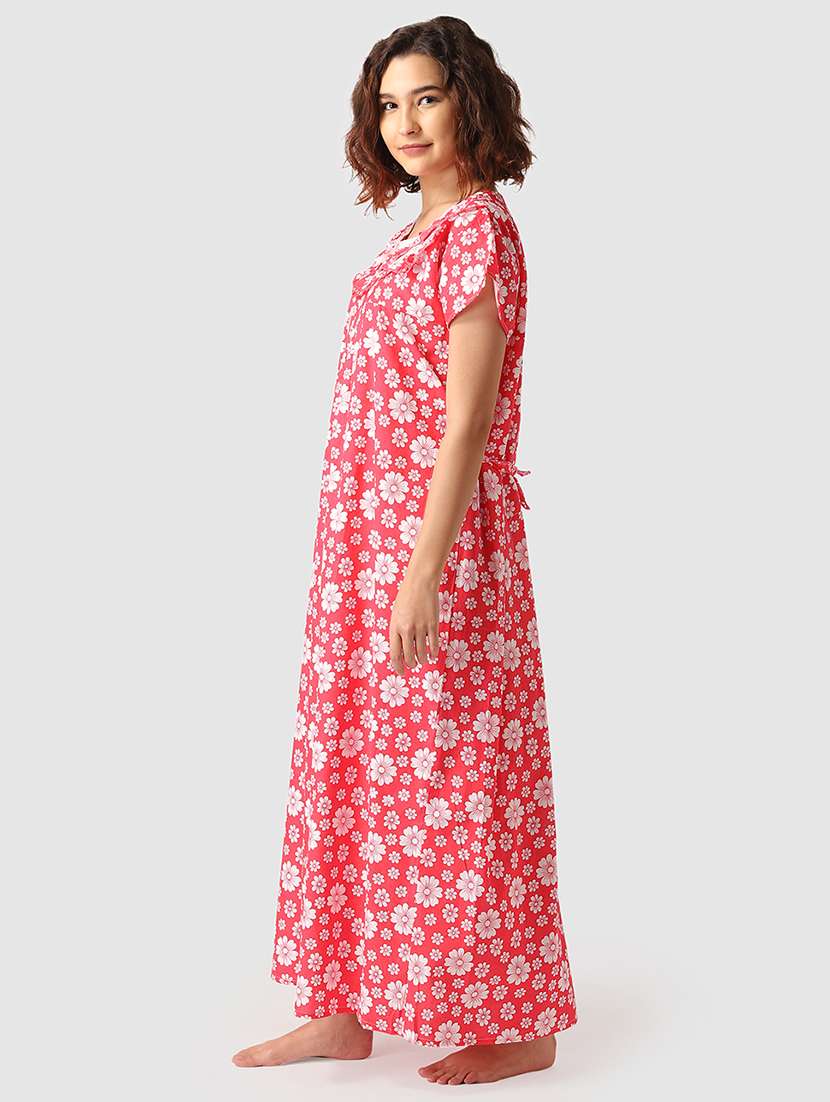 lace detail floral nighty 