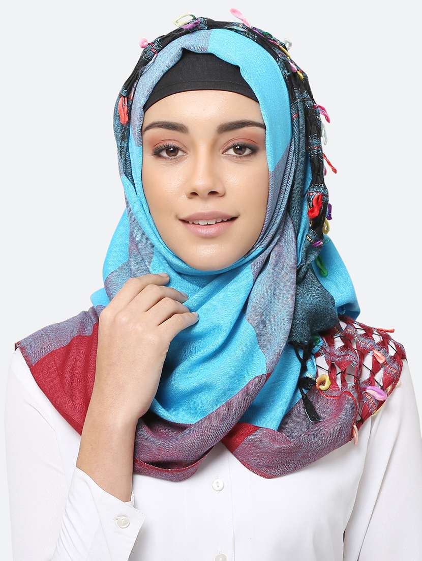 multi colored viscose scarf