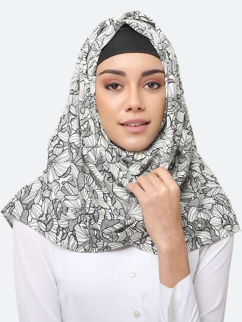 white rayon scarf