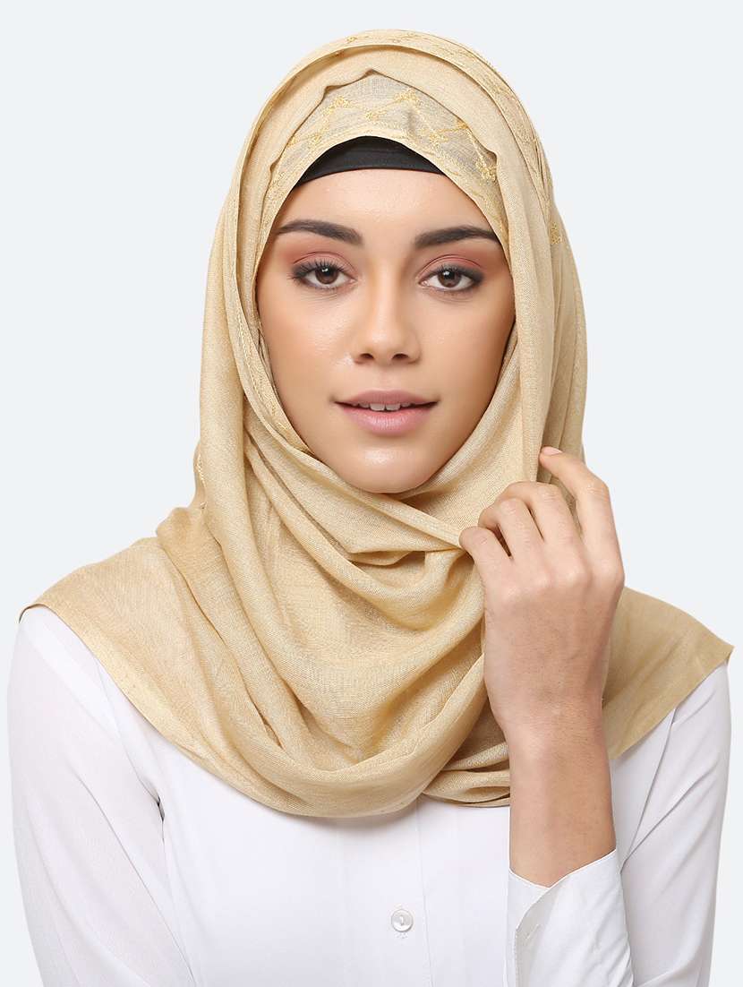 gold viscose scarf