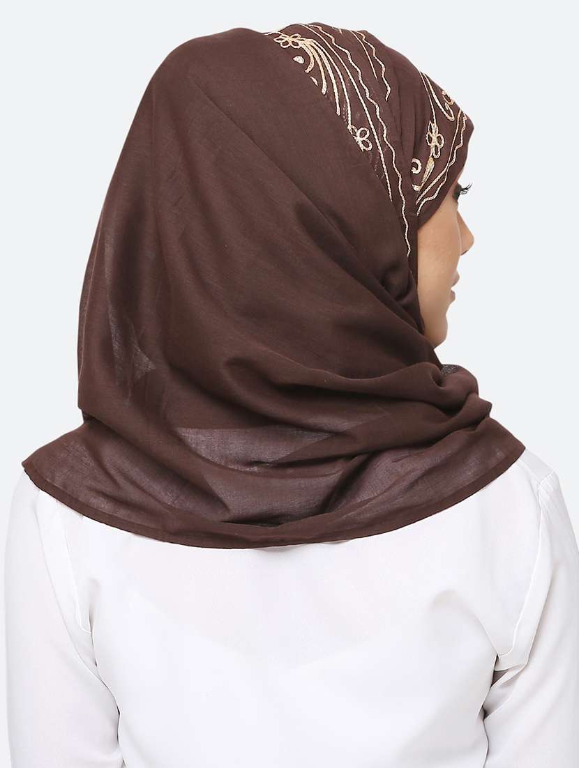 brown cotton scarf - 17550597 - Standard Image - 2