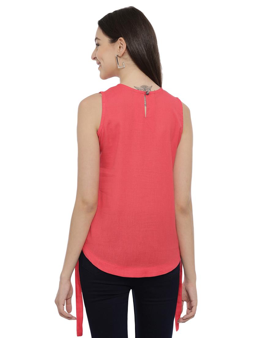 high low printed top - 17550689 - Standard Image - 2