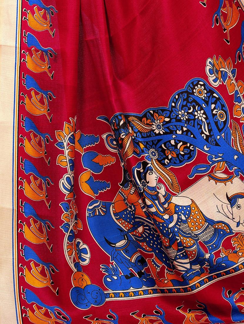 madhubani printed saree with blouse - 17550831 - Standard Image - 2