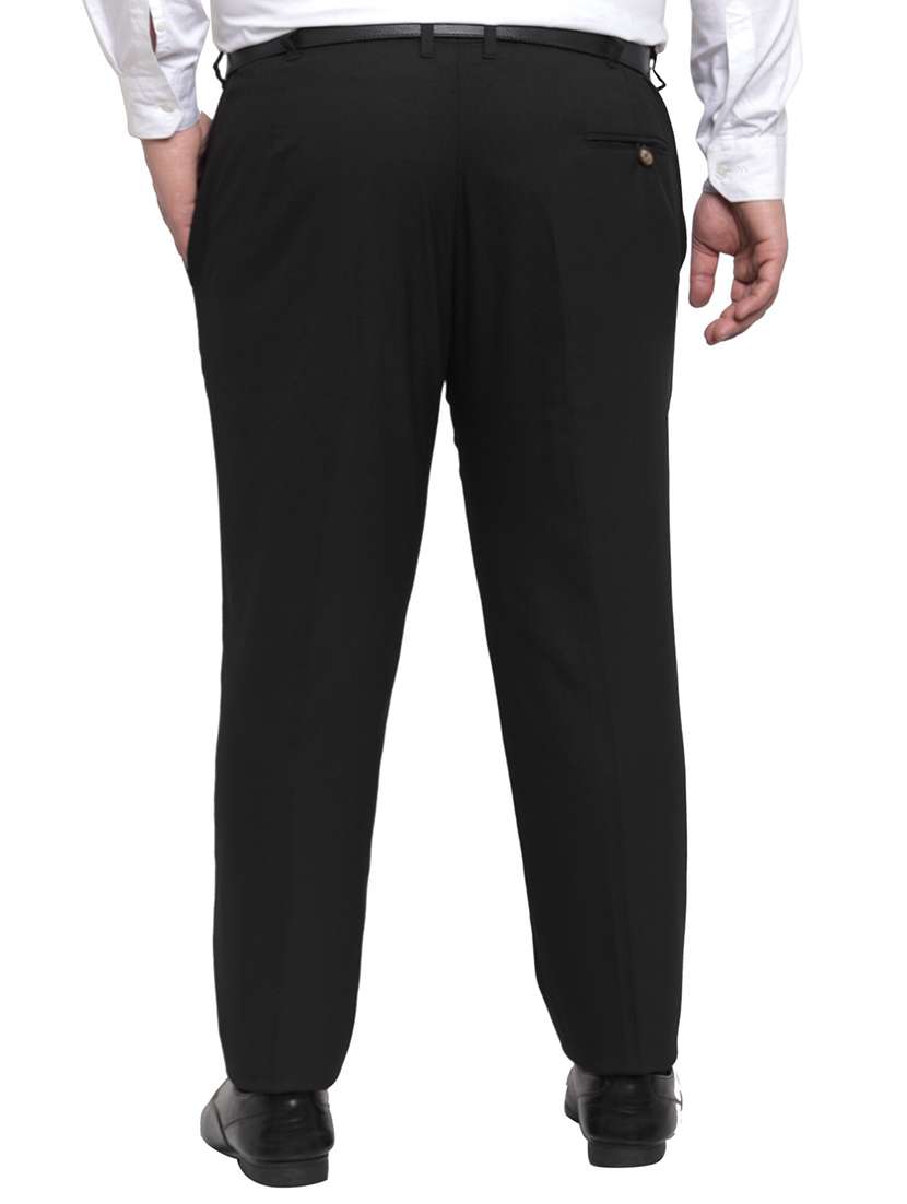 pluss black solid chinos  - 17551280 -  Standard Image - 2